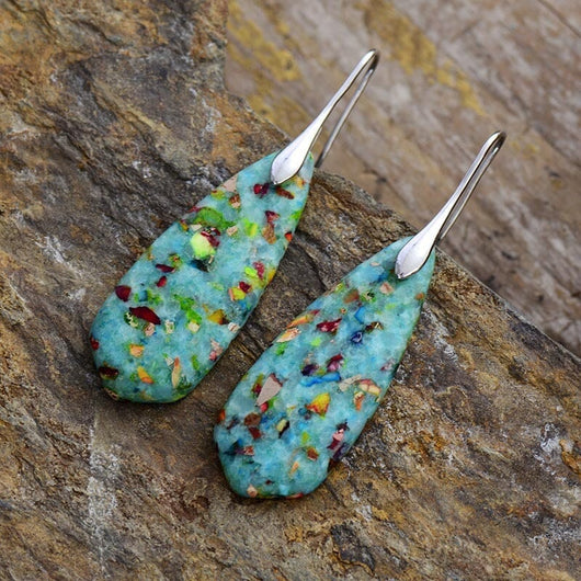 Blue Jasper Balancing Earrings for Perfect Harmony