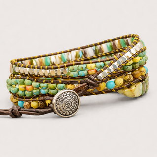 Elegant Wrap Healing Amazonite Turquoise Bracelet