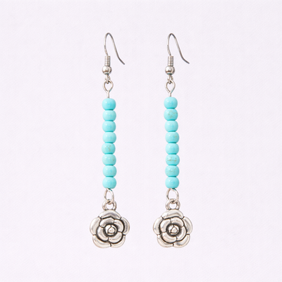 Nailed earrings with boho style and dangling stones
