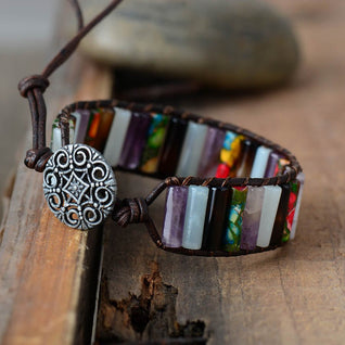 Elegant Bohemian Stone Cuff Bracelet
