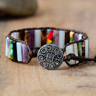 Elegant Bohemian Stone Cuff Bracelet