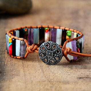 Elegant Bohemian Stone Cuff Bracelet