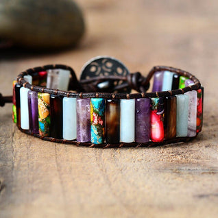 Elegant Bohemian Stone Cuff Bracelet