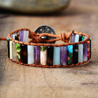 Elegant Bohemian Stone Cuff Bracelet