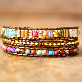 Elegant Wrap Protective Jasper Bracelet