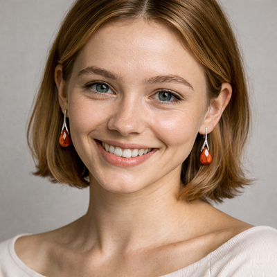 Elegant natural amethyst gemstone earrings